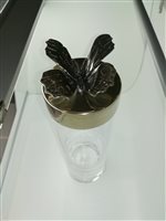 Vase Giovanni Raspini Bronzo Bianco in Glas B424